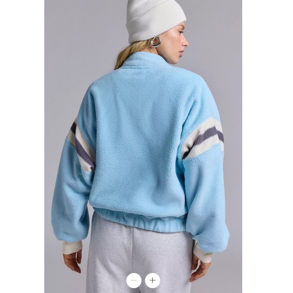 Urban Outfitters BDG Lodge Printed Fleece Quarter Snap Pullover - Picture 2 of 6